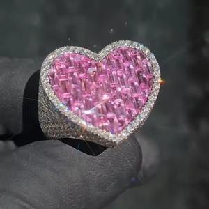 Diseño personalizado hip hop iced out real Silver 925 Sterling mens Fine Jewelry moissanite anillos de diamantes para hombres - Product Image 4