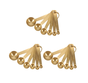 Cucharas medidoras de café de latón Cuchara medidora de granos de café Utensilios de cocina Juego de cucharas grandes y pequeñas de la mejor calidad - Product Image 5