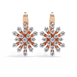 Boucles d'oreilles en or brillant 18 carats avec diamant de laboratoire, boucles d'oreilles de qualité supérieure - Product Image 5