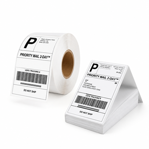 Gulungan Label Termal Tahan Air Dapat Didaur Ulang 100x150 Kertas Waybill Pengiriman Mudah 5000 Stiker Perekat Pengiriman Supermarket Toko Kelontong - Product Image 3