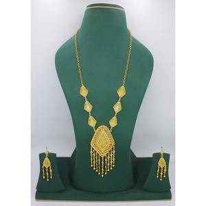 JNecklace With Earrings <b>Jewellery</b> <b>Set</b> Goldplated Pure Brass High Quality Uae Dubai Necklace Design Necklace <b>Jewellery</b> <b>Set</b> - Product Image 1