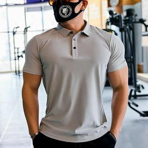 OEM Service logo Quick Dry Slim Fit Shirts Workout Clothing <b>Sport</b> Casual Running Tops Men's Gym <b>Sports</b> <b>Polo</b> T Shirts For Sale - Product Image 6