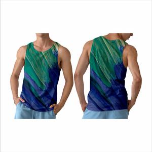 Camiseta de gimnasio de secado rápido para hombre, camisetas sin mangas personalizables al por mayor en estilo vintage, ropa de entrenamiento de punto transpirable - Product Image 1