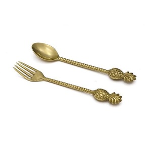 Cubiertos de acero inoxidable con revestimiento de oro mate hechos a mano de lujo de alta calidad, cubiertos, tenedor, cuchara, vajilla para hoteles, hogares, bodas - Product Image 3