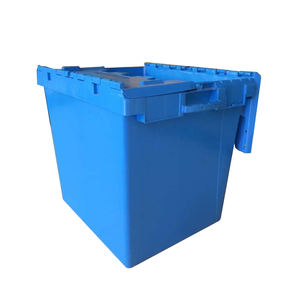 Boîte en plastique réutilisable avec roues pour le stockage des jouets, des vêtements, empilable, fourre-tout, bon marché - Product Image 2