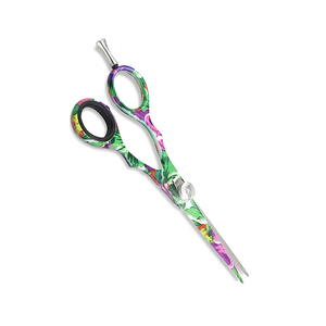 Tijeras de pelo de corte súper elegantes personalizadas, herramienta de corte de pelo de peluquero recubierta de papel de acero inoxidable, reposapiés cómodo y duradero afilado - Product Image 2