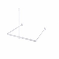 Connecteur de tringle de douche en alliage d'aluminium en forme de U, blanc, pour tringle de rideau de salle de bain