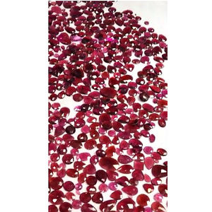 1328 piezas de granate de rodolita Natural de 6mm a 13mm cabujón facetado ovalado de pera 1620 Cts lote Rosecut piedras preciosas con parte posterior plana US $130 todo - Product Image 2