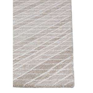 Alfombra de Lana Tejida a Mano Modo Ivory, 10 mm de Grosor, Forma Rectangular, Diseño Chevron Aubusson para Sala de Estar, Modelo Ptwl-320 - Product Image 4