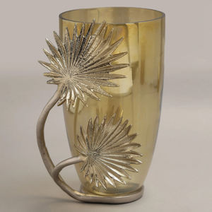 Royal <b>Gold</b> Leaf Design Flower <b>Vase</b> for Home And Villa Decoration New Launched Aluminum Metal Flower <b>Vases</b> - Product Image 4