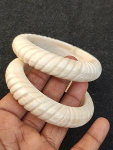 Brazaletes con incrustaciones de hueso blanco hechos a mano con estilo de HF Crafts, accesorios de joyería de estilo Animal artesanal Natural, brazaletes tallados a mano - Product Image 4