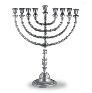 Menorah classique élégante en aluminium pour décoration de Noël, centre de table de mariage, porte-bougie, décoration de table à domicile - Product Image 2