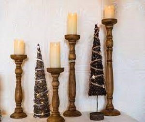 เชิงเทียนไม้บล็อกไม้ที่ยังไม่เสร็จที่วางเทียนที่ทำจากไม้โดย GM impex - Product Image 6