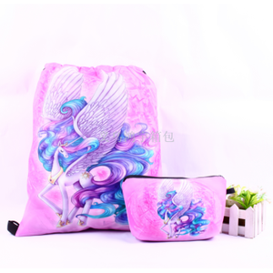Ensemble de trousses de toilette portables à imprimé dessin animé avec fermeture éclair, grande capacité, en polyester, organisateur de voyage, vente en gros - Product Image 5