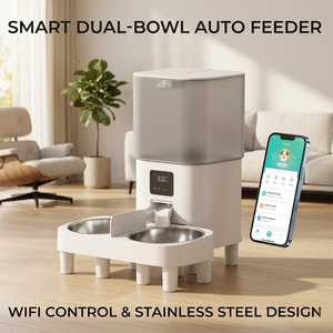 Comedero Inteligente para Mascotas con WiFi y Cámara, Dos Tazones, Dispensador Automático de Comida para Gatos, Control por Aplicación, Comedero Automático para Perros y Gatos - Product Image 1
