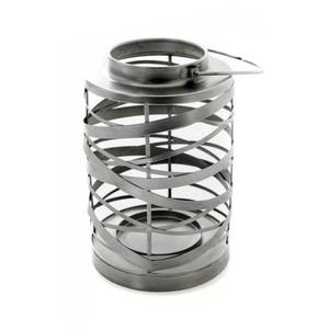 Bougeoir votif en métal de style antique avec sculptures complexes enduit de poudre noire fini forme et taille personnalisées - Product Image 3