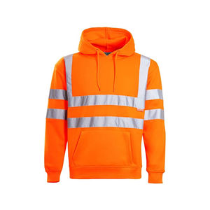 Venta al por mayor de alta visibilidad Super calidad fábrica OEM logotipo personalizado trabajo uniforme hivis reflectante seguridad sudadera chaqueta con capucha - Product Image 6