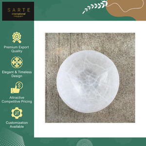 สินค้ามาใหม่ ชามเซเลไนต์ควอตซ์คริสตัลธรรมชาติ งานฝีมือแกะสลักสวยงาม เป็นมิตรกับสิ่งแวดล้อม ปรับแต่งได้ ใช้สำหรับเสิร์ฟ พร้อมอัญมณี - Product Image 5