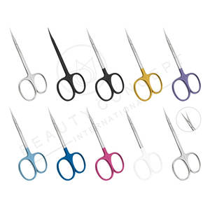 Ciseaux de manucure en acier inoxydable avec pointe incurvée Coupe-cuticules à lame fine Outils pour les sourcils Dissolvant de peau morte Durable - Product Image 5