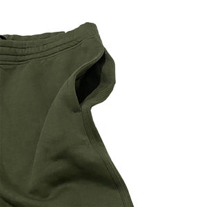 Pantalons de jogging décontractés pour hommes, style streetwear, taille élastique, vert foncé, en molleton de coton, coupe ample, pour la salle de sport - Product Image 3