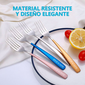 Set di posate portatile in acciaio inossidabile da 3 pezzi per avventure all'aperto - Product Image 4