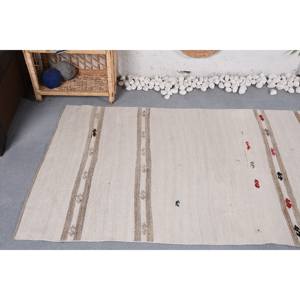 Alfombra Grande Vintage Turca a Rayas, Color Beige Bohemio, 3,2X9,1 Pies, Rectangular de Látex de Lana para Pasillo, Habitación, Cabecera, Alfombra Beige Bohemio - Product Image 5