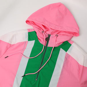 Custom AKA Sorority Half Zip Windbreaker Rain Jacket chaquetas de los hombres unisex a prueba de viento Pullover Hoodie Half Zip impermeable Pocket - Product Image 3