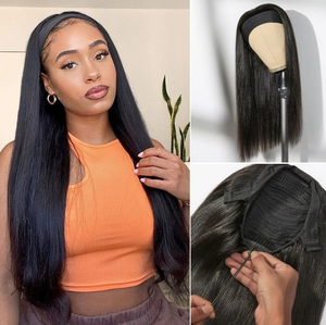 Perruque Humaine <span class=keywords><strong>Mi</strong></span>-Tête Grossiste <span class=keywords><strong>Cheveux</strong></span> Crépu Lisse Bouclé 3-en-1 Prête à Porter Sans Colle <span class=keywords><strong>avec</strong></span> Bandeaux et Cordon de Serrage Invisi Flexi-Fit - Product Image 3