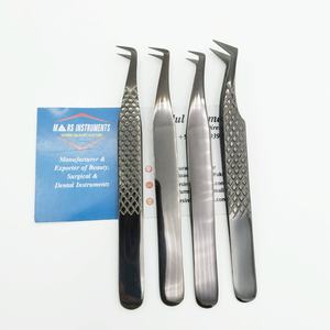 Pince à cils noire Plasma Fiber Tip Grip Pince à cils professionnelle durable pour les cils de volume Outils d'extension de cils - Product Image 2