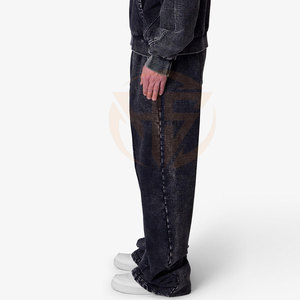 Nouveauté 2025, vente chaude, pantalon pour homme en denim délavé, vente en gros, design personnalisé, pantalon en denim délavé pour homme - Product Image 4