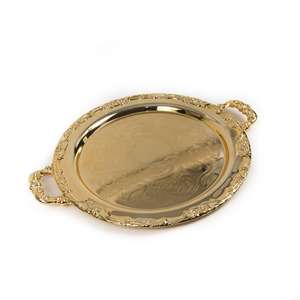 Plateau de service en métal au Design Simple, brillant et poli, vente en gros, finition Antique, fabriqué manuellement en inde - Product Image 1