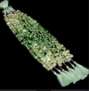 Cuentas de piedra lunar verde de gran calidad para joyería Diy, hebras de cuentas sueltas de piedra lunar Irregular Natural - Product Image 1