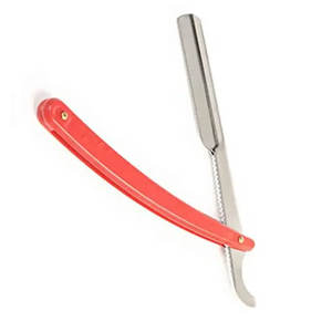 Rasoirs de barbier droits Style acier inoxydable poignée en plastique rasoirs de rasage pliants avec marque privée - Product Image 1