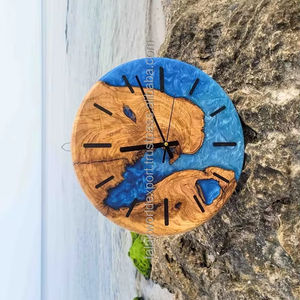 Concha Tropical océano playa madera doble cara colgante Reloj de pared grande silencioso sin núcleo cuarzo pintura al óleo arte hogar Oficina FWE - Product Image 1