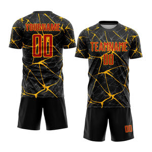 Qualité supérieure Ensemble d'uniformes de football entièrement personnalisés Style sportif Manches courtes Technique de sublimation Uniforme de sport Service OEM - Product Image 2