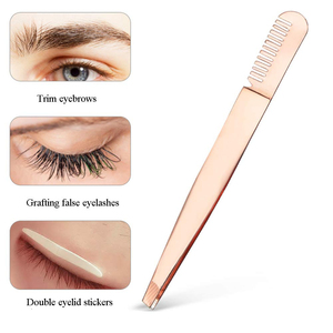 Material duradero hecho para dar forma a las cejas, pinzas para depilar el cabello, alta calidad, hecho en Pakistán, pinzas para cejas con punta inclinada - Product Image 4