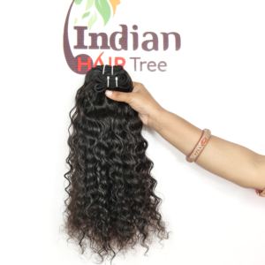 100% naturel noir crépus soyeux indien Remy Extensions de cheveux humains vague profonde Bundle pour les femmes - Product Image 4