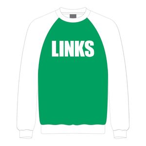 I link incorporavano felpa verde con maniche Raglan bianche nero Civic e professionale organizzazione abbigliamento personalizzato - Product Image 2