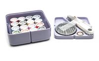 Kit de couture miniature en plastique durable, 21 pièces, fils et aiguilles portables pour les voyages et les réparations à domicile