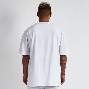 Camisetas Sencillas con Logotipo Personalizado al por Mayor para Hombre, Camisetas de Alta Calidad Lisas e Informales, Bordadas, de Manga Corta, Cuello Redondo, Tejido de Punto - Product Image 2