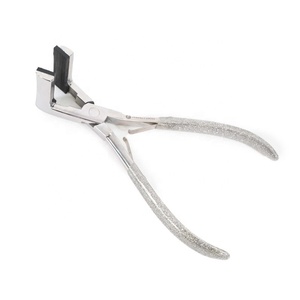 Pince à extensions capillaires adhésives ultime en acier inoxydable pour application micro-anneaux sans couture, kératine renforcée, fixation forte, logo personnalisé - Product Image 1