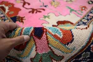 Tapis abstrait persan noué à la main de conception moderne tapis de belle couleur vibrante taille personnalisable tapis et ensembles - Product Image 4