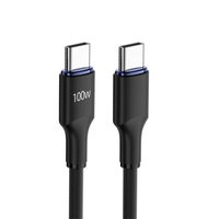 Câble de données de charge ultra-rapide 100W Type-C Power Delivery Blanc TPE pour iOS 5A Charge rapide