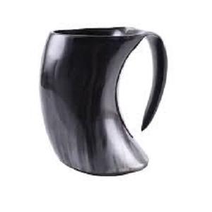 Taza de cuerno con mango curvo decorativo, taza de cuerno de búfalo con grabado pulido auténtico, tamaños personalizados, taza de cuerno de vikingos - Product Image 6