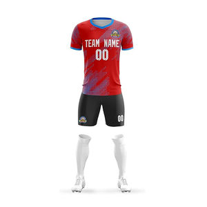 Nouveautés Uniforme pour hommes Kits d'uniformes de football Uniformes de football respirants Équipe 100% Polyester Sportswear Deux pièces Ensembles unisexe - Product Image 1