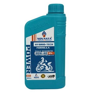 Novanta Power de haute qualité 20W 40 huile moteur de vélo entièrement synthétique 900ml API SN lubrifiant haute Performance pour motos 4 temps - Product Image 1
