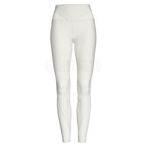 Leggings de Yoga Blancos sin Costuras, Diseño de Panel de Malla de Cintura Alta, Pantalones Deportivos para Mujer - Product Image 2