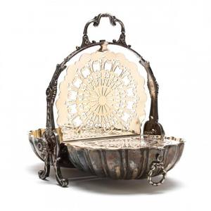 Calentador de galletas plegable, caja de concha, plato de servir de metal de estilo inglés Sheffield, placa de plata victoriana antigua - Product Image 3