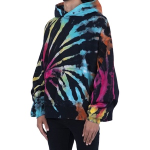 Sweat à capuche oversize pour homme en coton 100% imprimé numérique à effet tie-dye inversé et brodé, hiver 2026 - Product Image 5