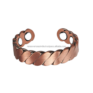 Diseño retorcido Vendedor superior Alivio del dolor articular Anillo ajustable Anillo de puño abierto de cobre puro Gran regalo para mujeres y hombres - Product Image 6